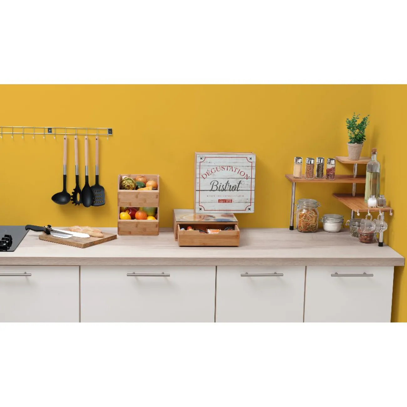 Gifi Étagère superposable en bambou marron