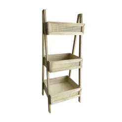 Gifi Rangement|Étagère sur pied 3 niveaux Salomé bois et métal 40xH100x33cm