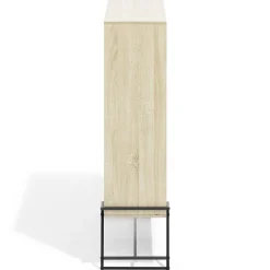 Gifi Rangement|Étagère sur pied Denver bois et métal 83,1xH120x32,7cm