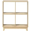 Gifi Rangement|Étagère sur pieds à 4 casiers contreplaqué naturel
