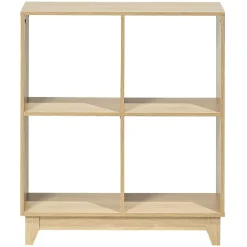 Gifi Rangement|Étagère sur pieds à 4 casiers contreplaqué naturel