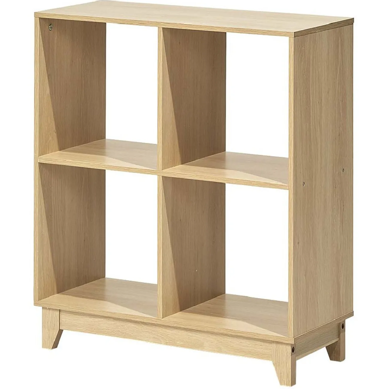 Gifi Rangement|Étagère sur pieds à 4 casiers contreplaqué naturel