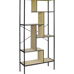 Gifi Rangement|Étagère sur pieds Andy naturel noir