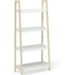 Gifi Rangement|Étagère sur pieds Écolier MDF et pin blanc - L60xP30xH130 cm