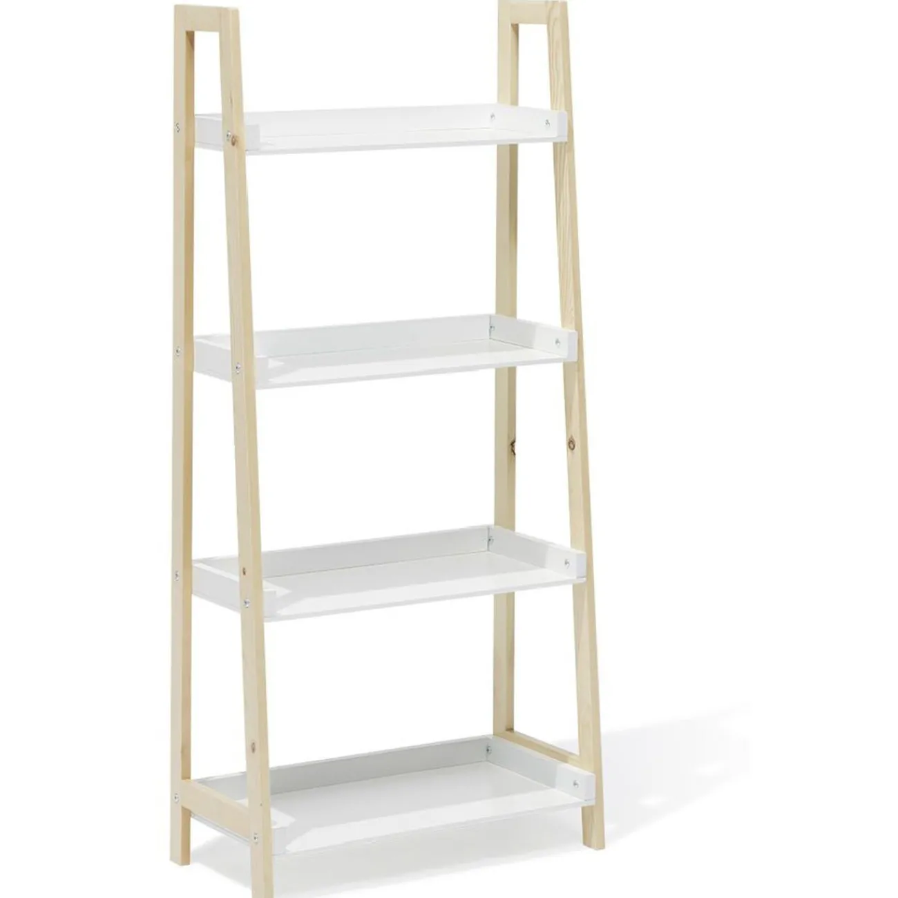 Gifi Rangement|Étagère sur pieds Écolier MDF et pin blanc - L60xP30xH130 cm