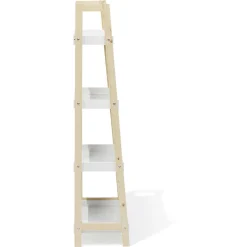 Gifi Rangement|Étagère sur pieds Écolier MDF et pin blanc - L60xP30xH130 cm