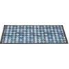 Gifi Nettoyage Et Entretien|Tapis anti poussière rectangulaire motif losange bleu et blanc