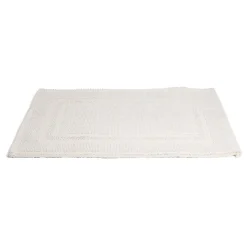 Gifi Aménagement Salle De Bain^Tapis de bain 100% coton blanc uni 70x50cm