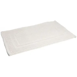 Gifi Aménagement Salle De Bain^Tapis de bain 100% coton blanc uni 70x50cm