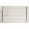 Gifi Aménagement Salle De Bain^Tapis de bain 100% coton blanc et noir 70x50cm
