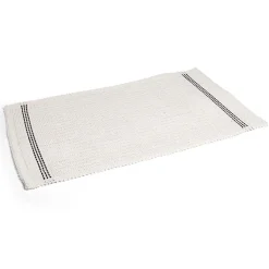 Gifi Aménagement Salle De Bain^Tapis de bain 100% coton blanc et noir 70x50cm