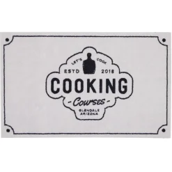 Gifi Nettoyage Et Entretien|Tapis de cuisine antidérapant absorbant inscription Cooking 80x50cm