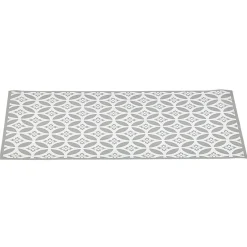 Gifi Nettoyage Et Entretien|Tapis de cuisine en vinyle imprimé rosace blanc et gris L. 70 cm