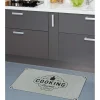 Gifi Nettoyage Et Entretien|Tapis de cuisine gris polyamide décor Cooking courses 80x50 cm