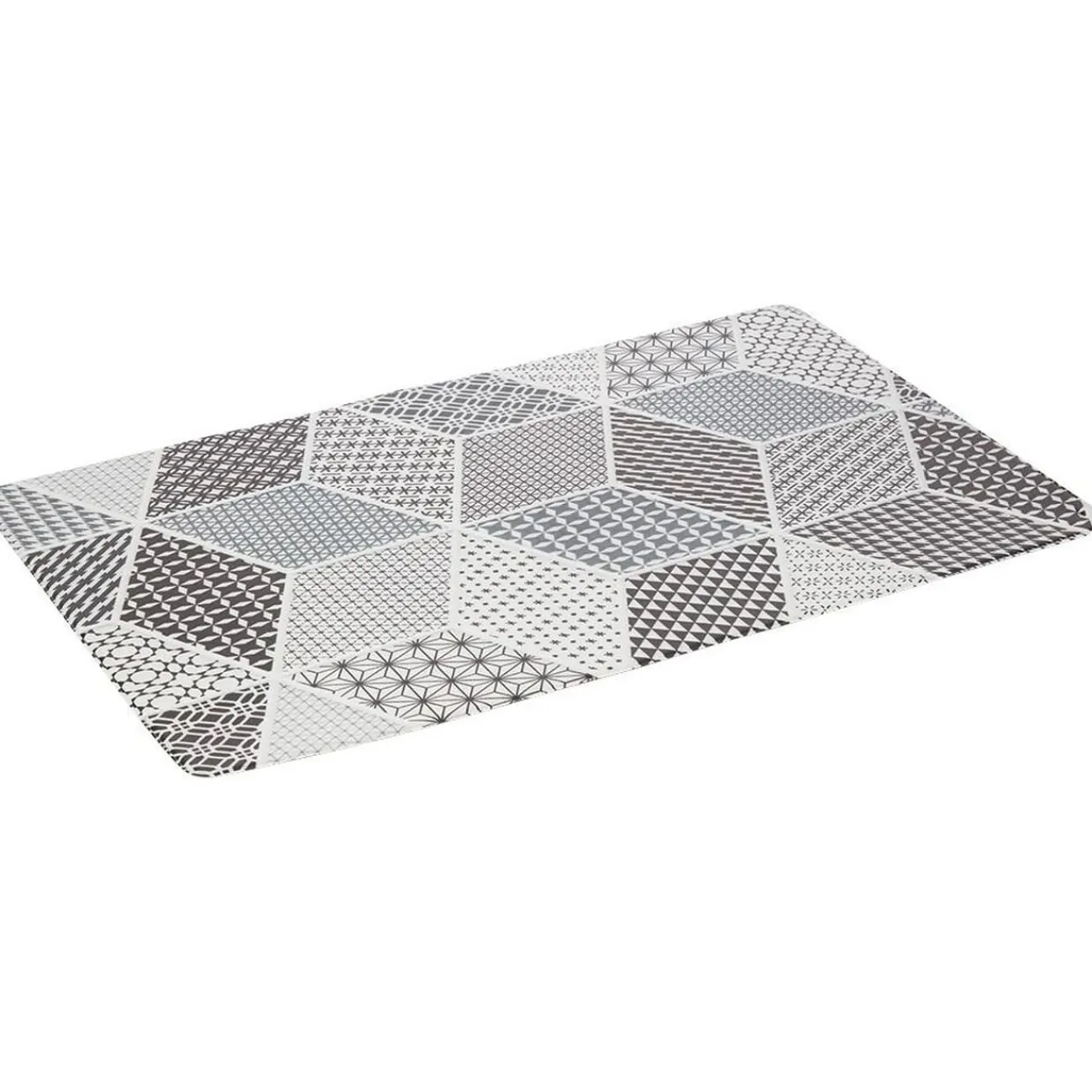 Gifi Nettoyage Et Entretien|Tapis de cuisine imprimé carreau de ciment 75 x 45 cm