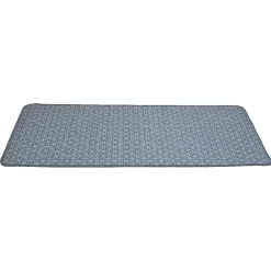 Gifi Nettoyage Et Entretien|Tapis de cuisine imprimé rosaces bleu gris 120x45 cm
