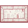 Gifi Nettoyage Et Entretien|Tapis de cuisine imprimé rouge et blanc 75 x 45 cm
