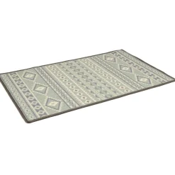 Gifi Nettoyage Et Entretien|Tapis de cuisine latex imprimé vert 80x50 cm
