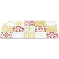 Gifi Nettoyage Et Entretien|Tapis de cuisine motif carreau de ciment multicolore 45 x 75 cm