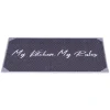 Gifi Nettoyage Et Entretien|Tapis de cuisine My Kitchen My Rules gris et blanc 80x50 cm