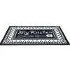 Gifi Nettoyage Et Entretien|Tapis de cuisine My Kitchen noir et blanc 50x70cm
