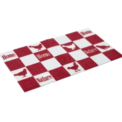 Gifi Nettoyage Et Entretien|Tapis de cuisine rectangulaire motif quadrillé poule