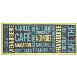 Gifi Nettoyage Et Entretien|Tapis de cuisine vert gris et bleu