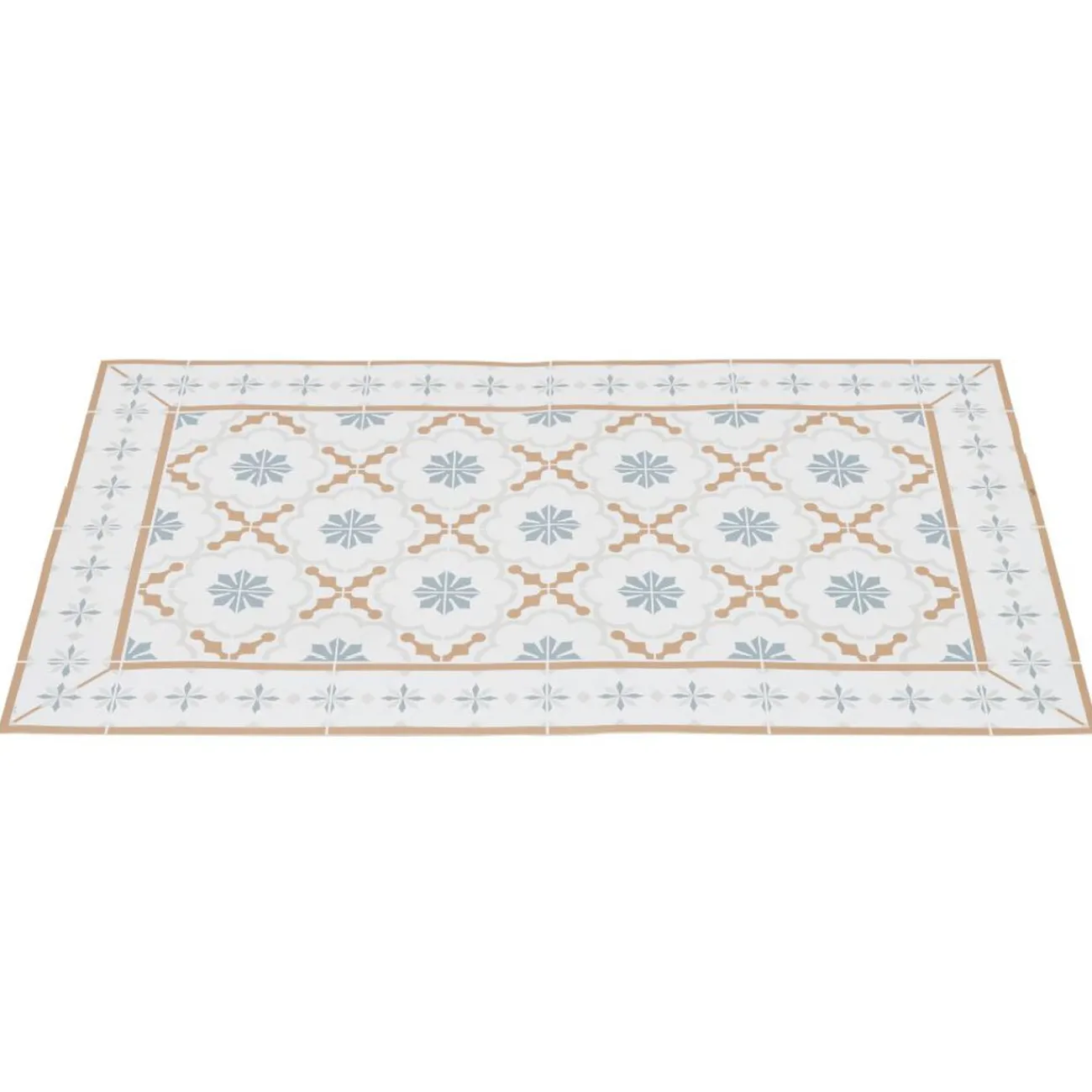 Gifi Nettoyage Et Entretien|Tapis de cuisine vinyle imprimé carreau de ciment tricolore 70x49,5cm
