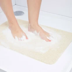 Gifi Aménagement Salle De Bain^Tapis de douche anti-dérapant 60x40cm beige