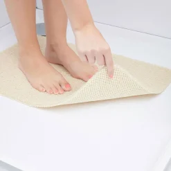 Gifi Aménagement Salle De Bain^Tapis de douche anti-dérapant 60x40cm beige