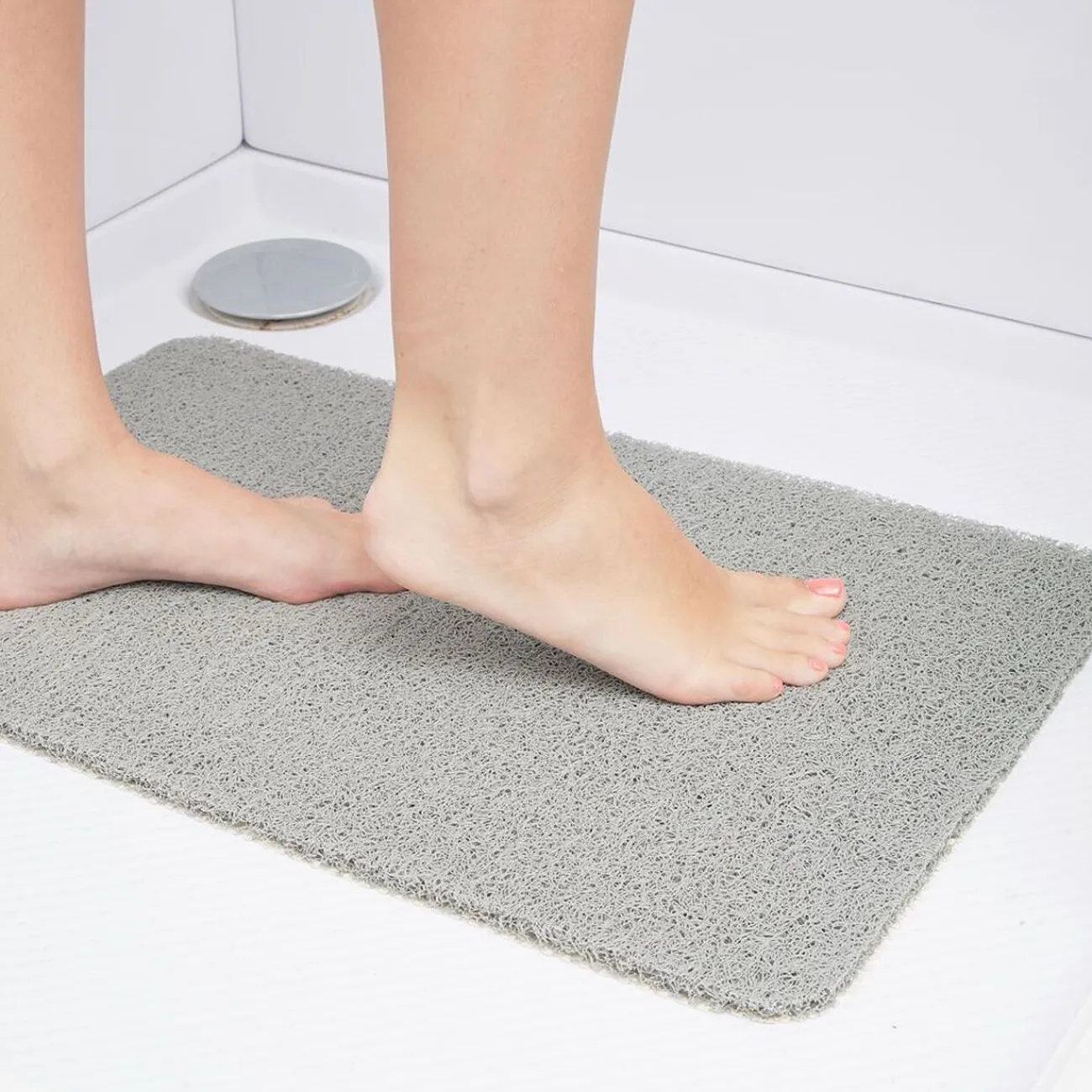 Gifi Aménagement Salle De Bain^Tapis de douche anti-dérapant 60x40cm gris