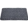 Gifi Aménagement Salle De Bain^Tapis de salle de bain à mémoire de forme motif galet gris