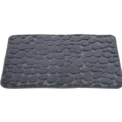 Gifi Aménagement Salle De Bain^Tapis de salle de bain à mémoire de forme motif galet gris