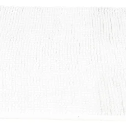 Gifi Aménagement Salle De Bain^Tapis de salle de bain chenille blanc 45x65cm