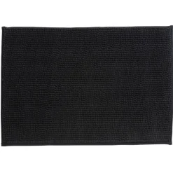 Gifi Aménagement Salle De Bain^Tapis de salle de bain chenille noir petit modèle