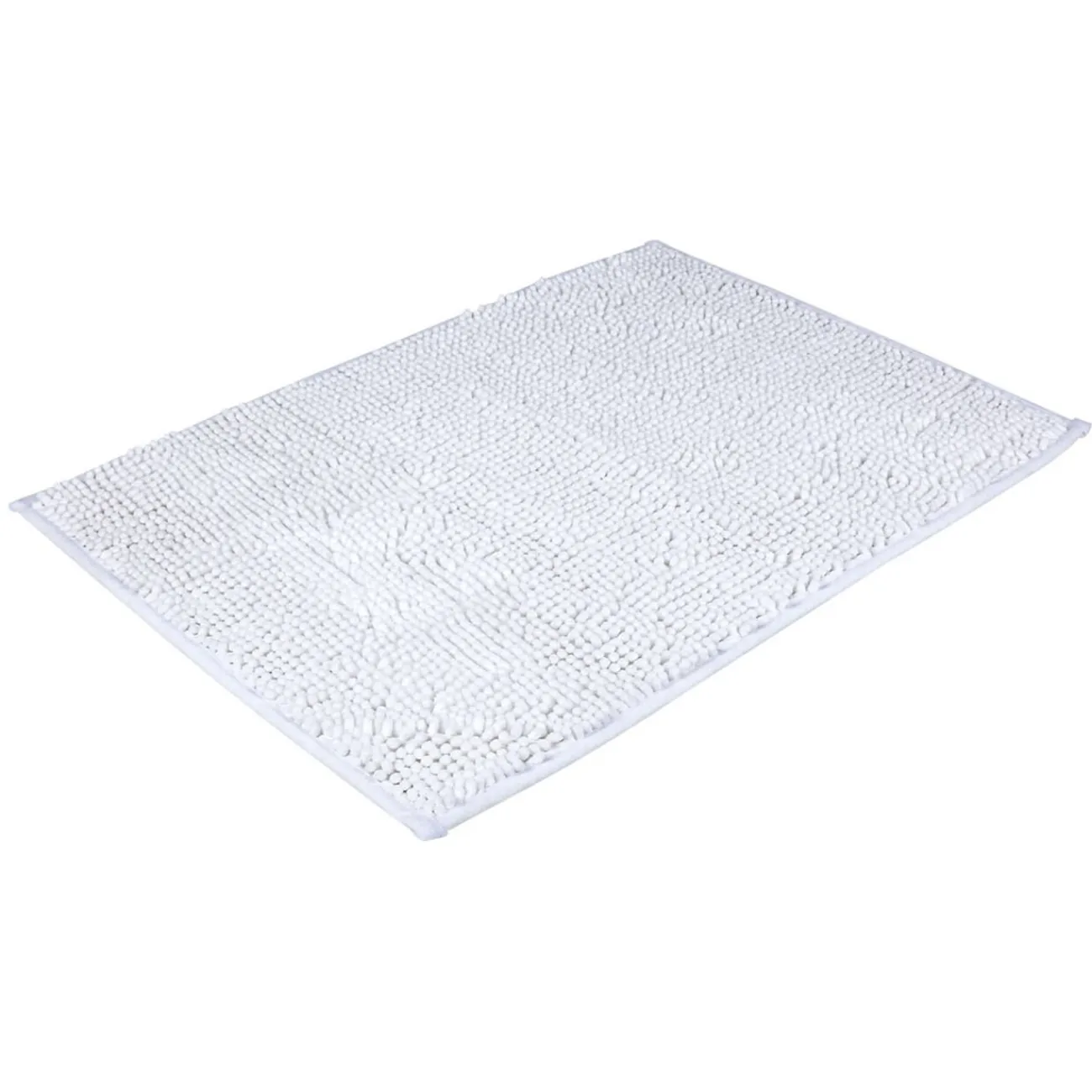 Gifi Aménagement Salle De Bain^Tapis de salle de bain chenille blanc petit modèle