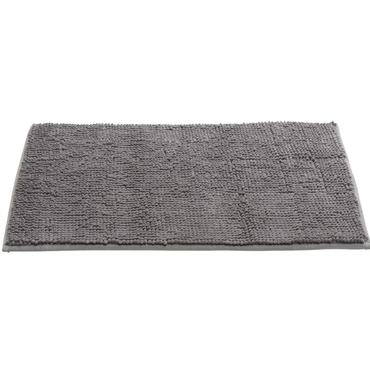 Gifi Aménagement Salle De Bain^Tapis de salle de bain chenille gris 45x65cm