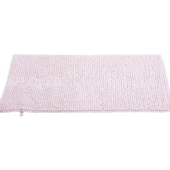 Gifi Aménagement Salle De Bain^Tapis de salle de bain chenille rose 45x65cm