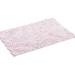 Gifi Aménagement Salle De Bain^Tapis de salle de bain chenille rose grand modèle