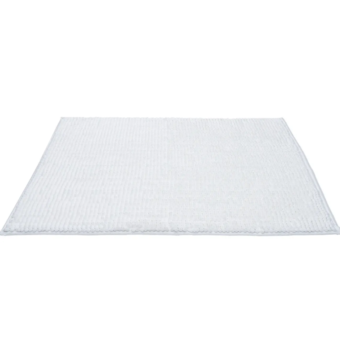 Gifi Aménagement Salle De Bain^Tapis de salle de bain chenille blanc 80x50cm