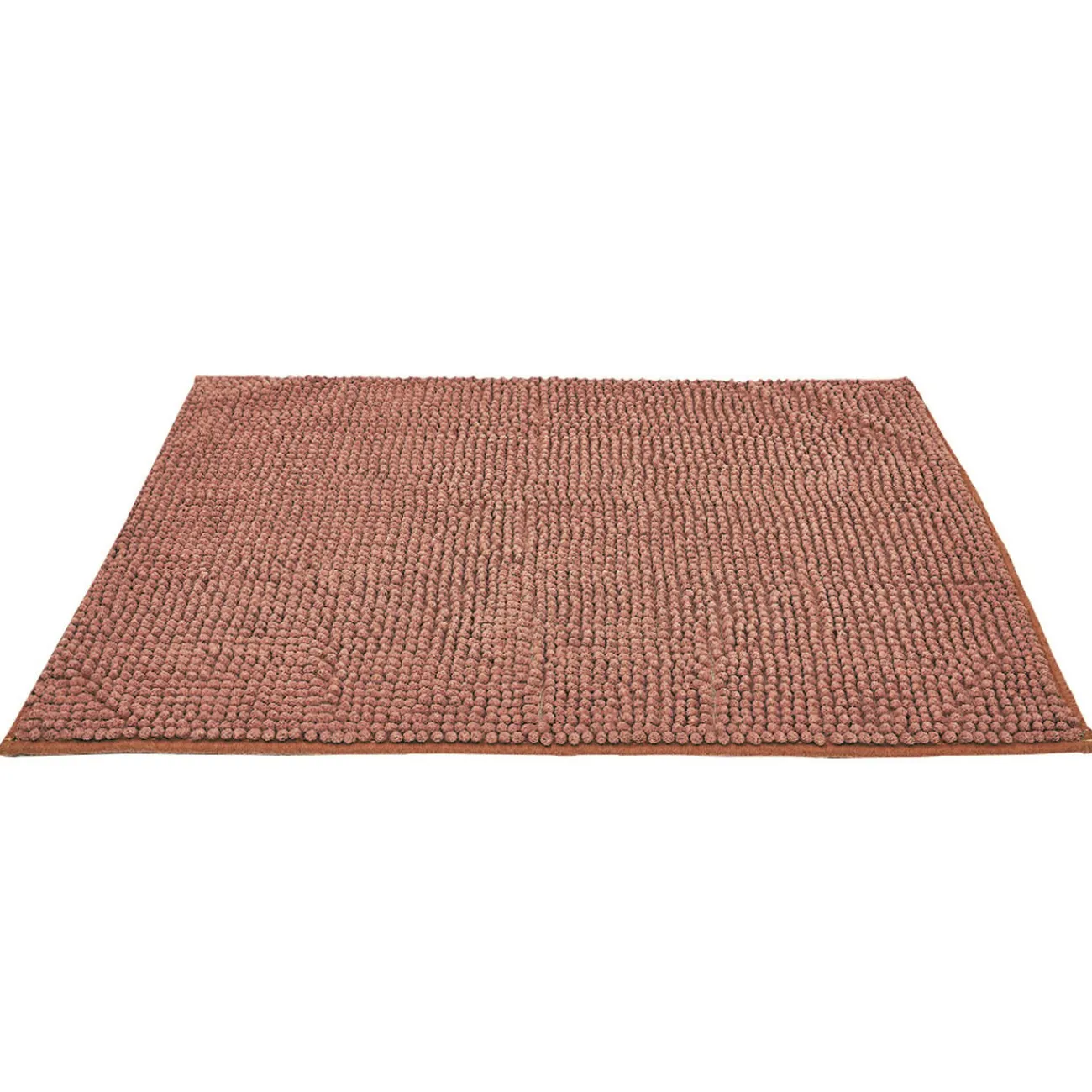 Gifi Aménagement Salle De Bain^Tapis de salle de bain chenille marron 80x50 cm