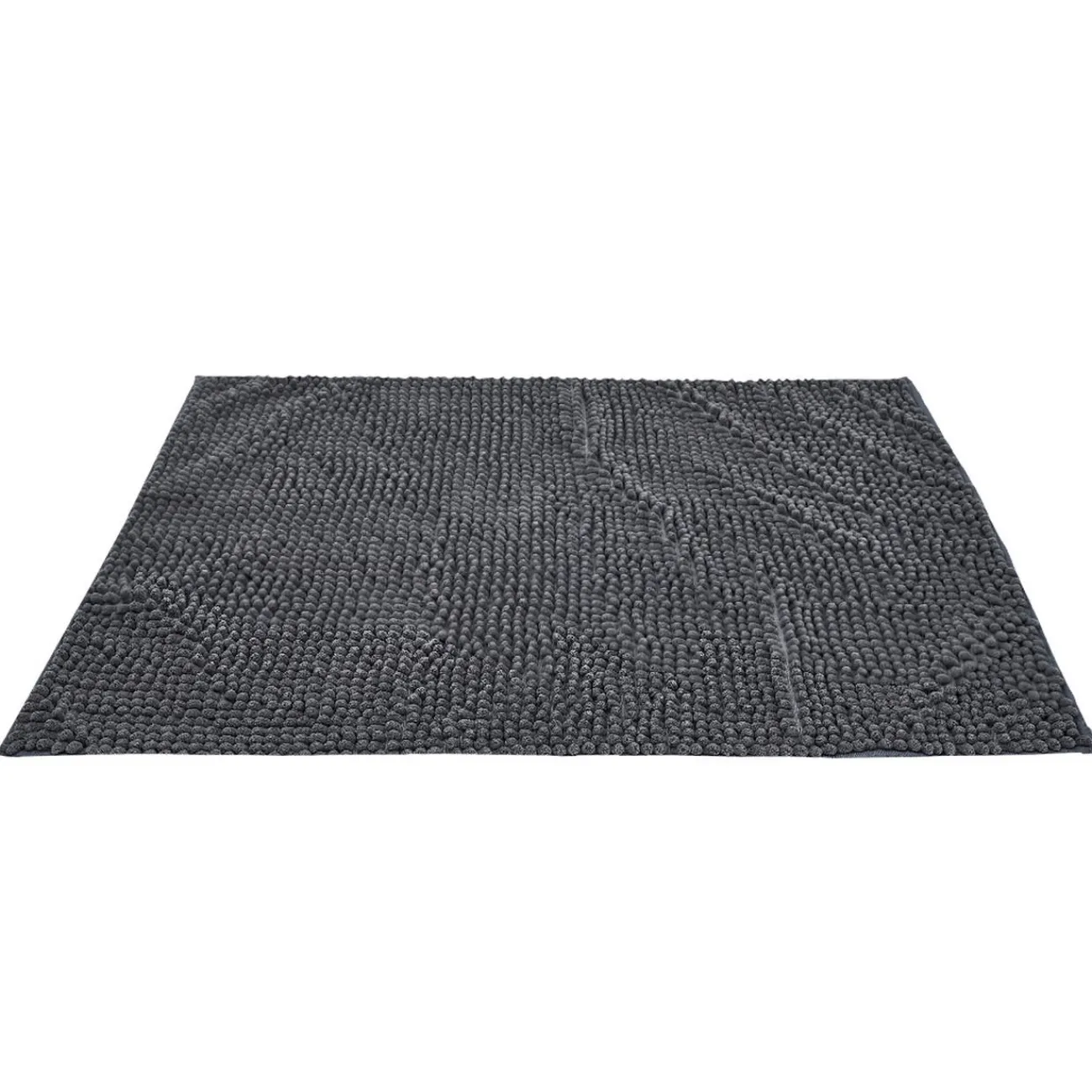 Gifi Aménagement Salle De Bain^Tapis de salle de bain chenille gris 80x50 cm