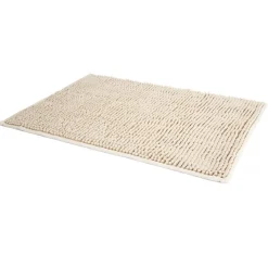 Gifi Aménagement Salle De Bain^Tapis de salle de bain chenille taupe 65x45 cm