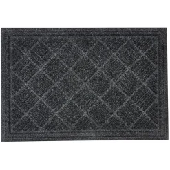 Gifi Nettoyage Et Entretien|Tapis d'entrée en polyester gris foncé
