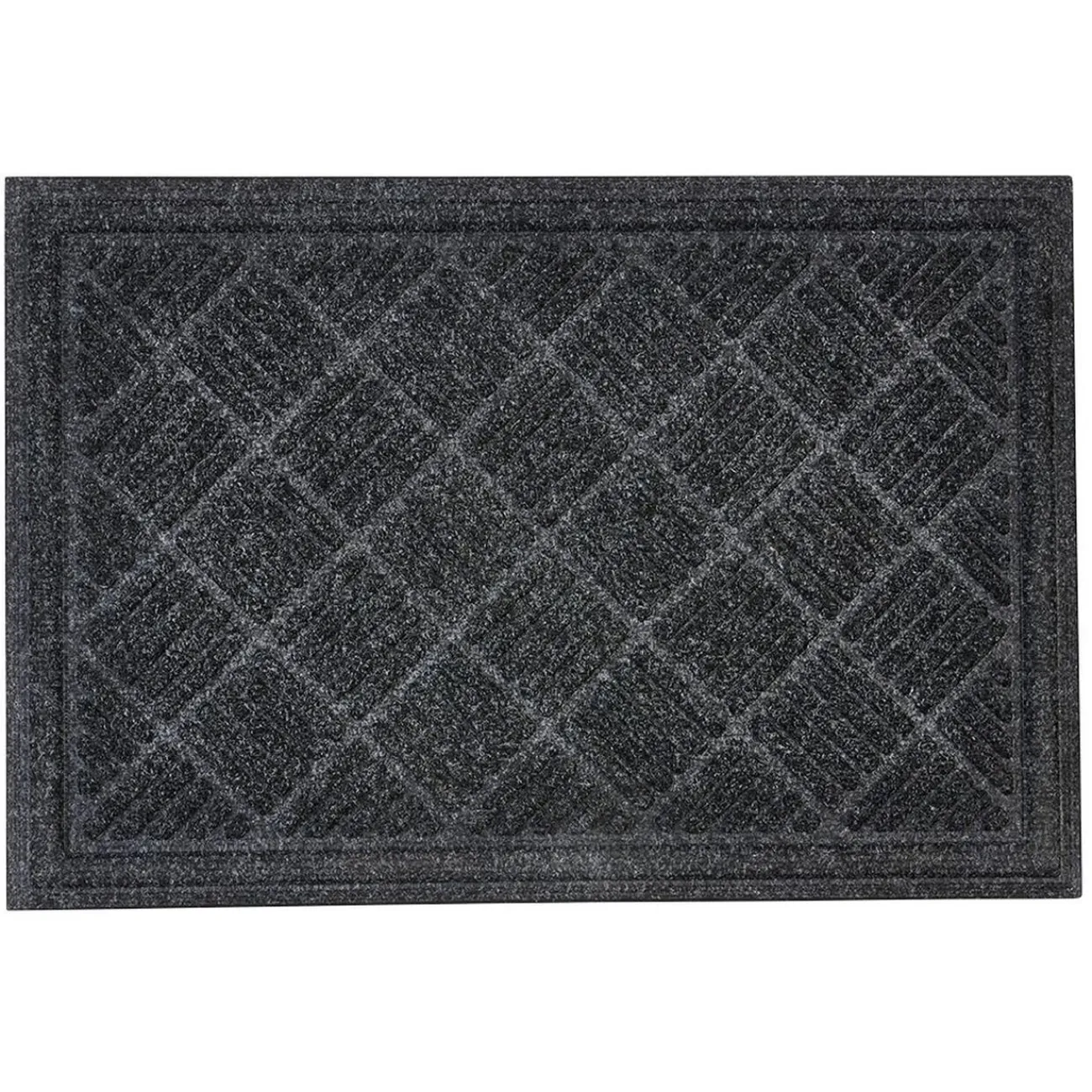Gifi Nettoyage Et Entretien|Tapis d'entrée en polyester gris foncé