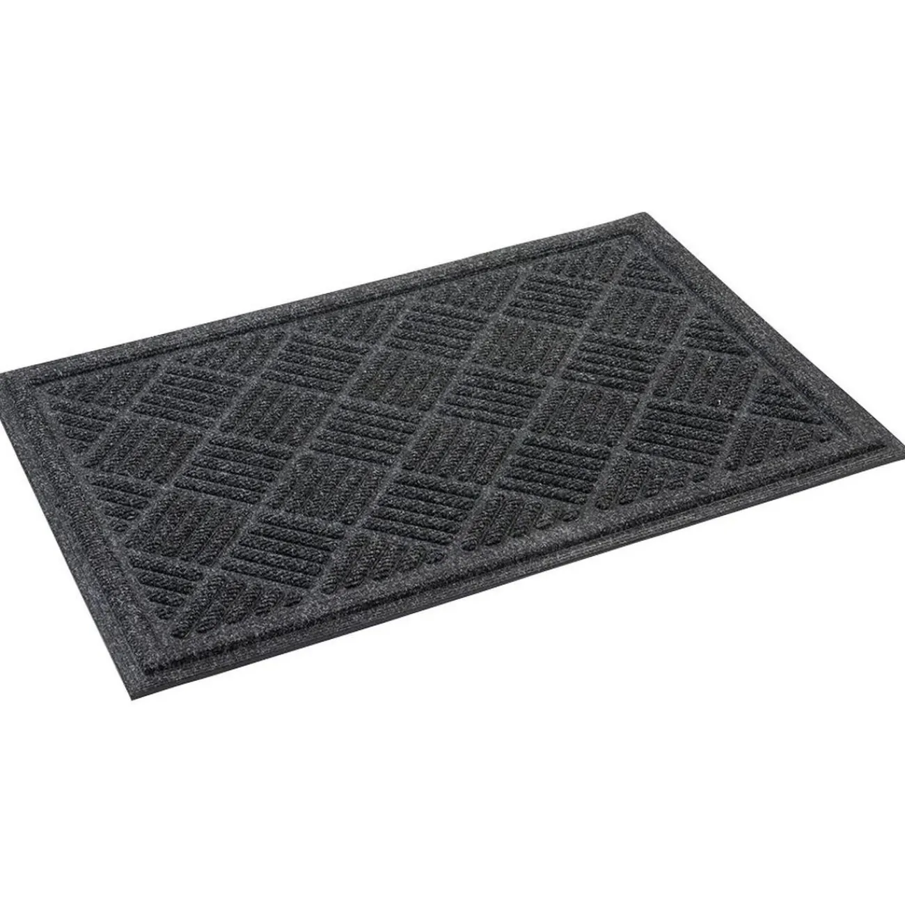 Gifi Nettoyage Et Entretien|Tapis d'entrée en polyester gris foncé