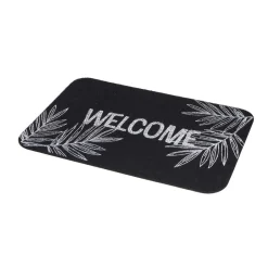 Gifi Nettoyage Et Entretien|Tapis d'entrée extérieur 40x60cm Welcome feuillage noir et blanc