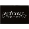 Gifi Nettoyage Et Entretien|Tapis d'entrée noir et blanc design fluorescent "Welcome"