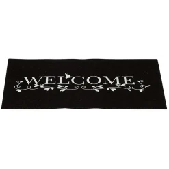Gifi Nettoyage Et Entretien|Tapis d'entrée noir et blanc design fluorescent 