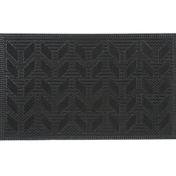 Gifi Nettoyage Et Entretien|Tapis d'entrée rectangulaire picot antidérapant noir